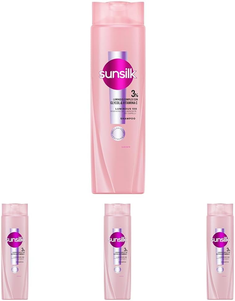 Detalle de Sunsilk Luminous 100 Shampoo Illuminante 250 ml – Luminosità effetto specchio per capelli fini