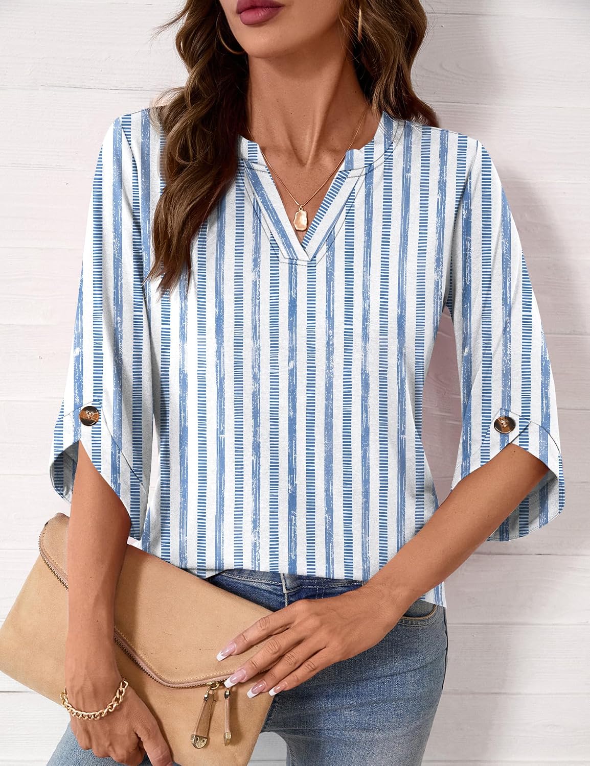 Thumbnail 1 de Kistore Tunic V‑Neck 3/4 Sleeve Top