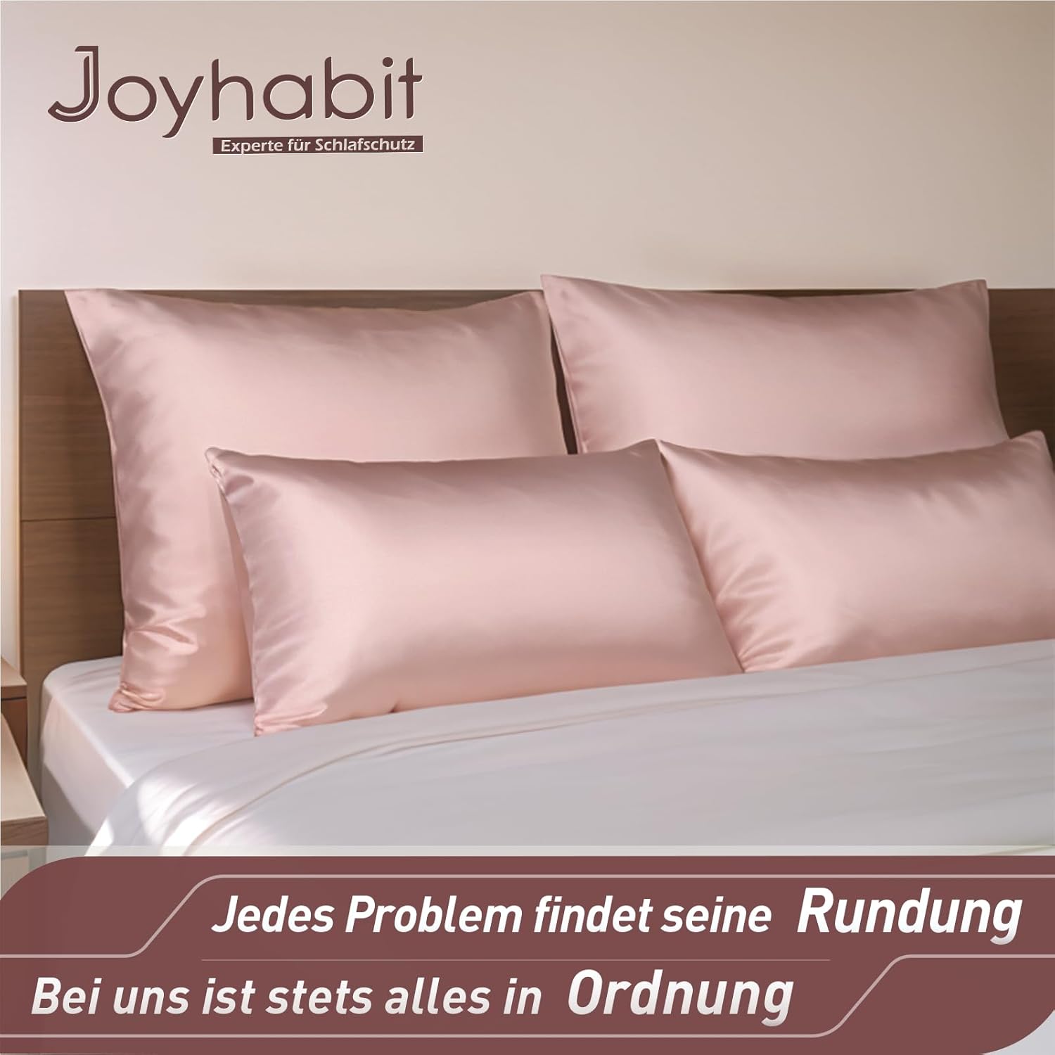 Thumbnail 5 de Joyhabit Seidenkissenbezug 80x80 „Lotus“ (16MM) aus 100% Bio-Maulbeerseide