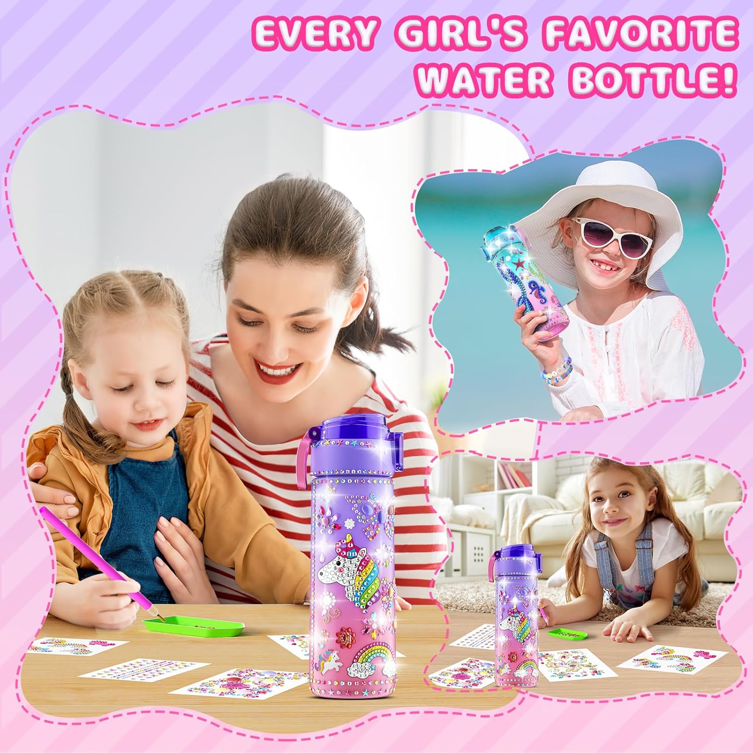 Thumbnail 3 de BOOH Gifts for Girls 4-12: Decorate Your Own Water Bottle + Unicorn Craft Kit