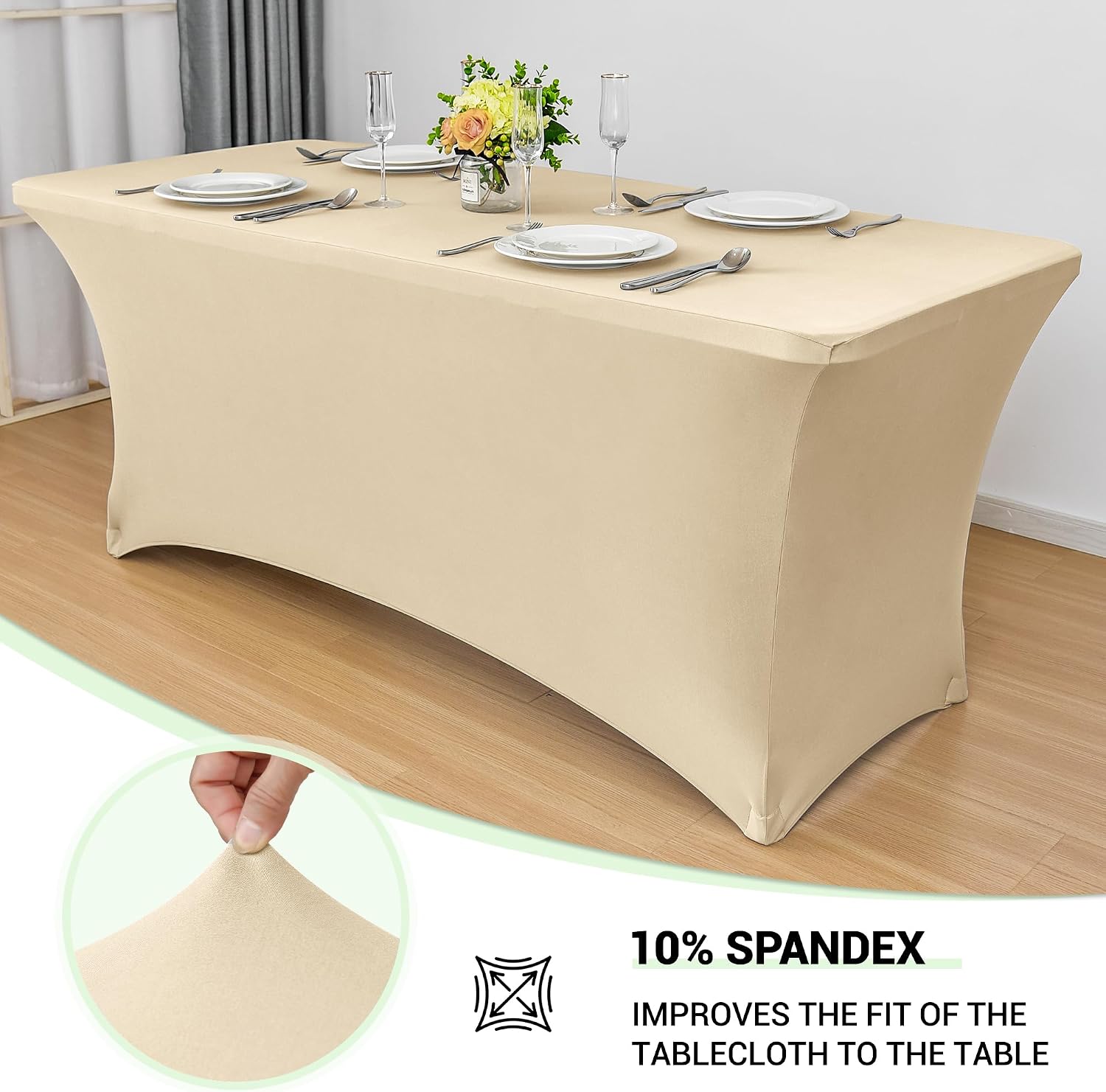 Detalle 2 de Obstal Stretch Table Cover 6 ft 🍽