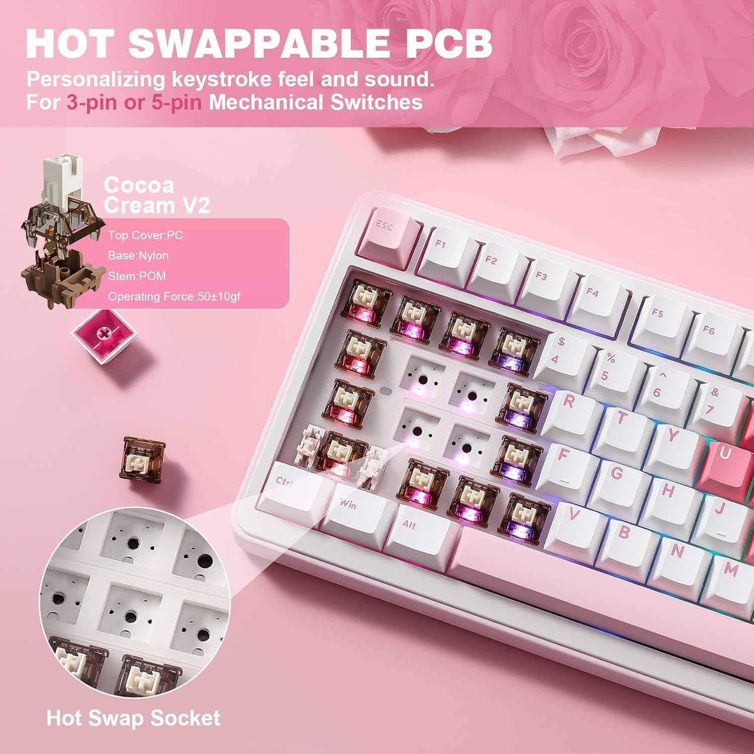 Thumbnail 4 de YUNZII B75 PRO 75% Wireless Mechanical Keyboard ⌨