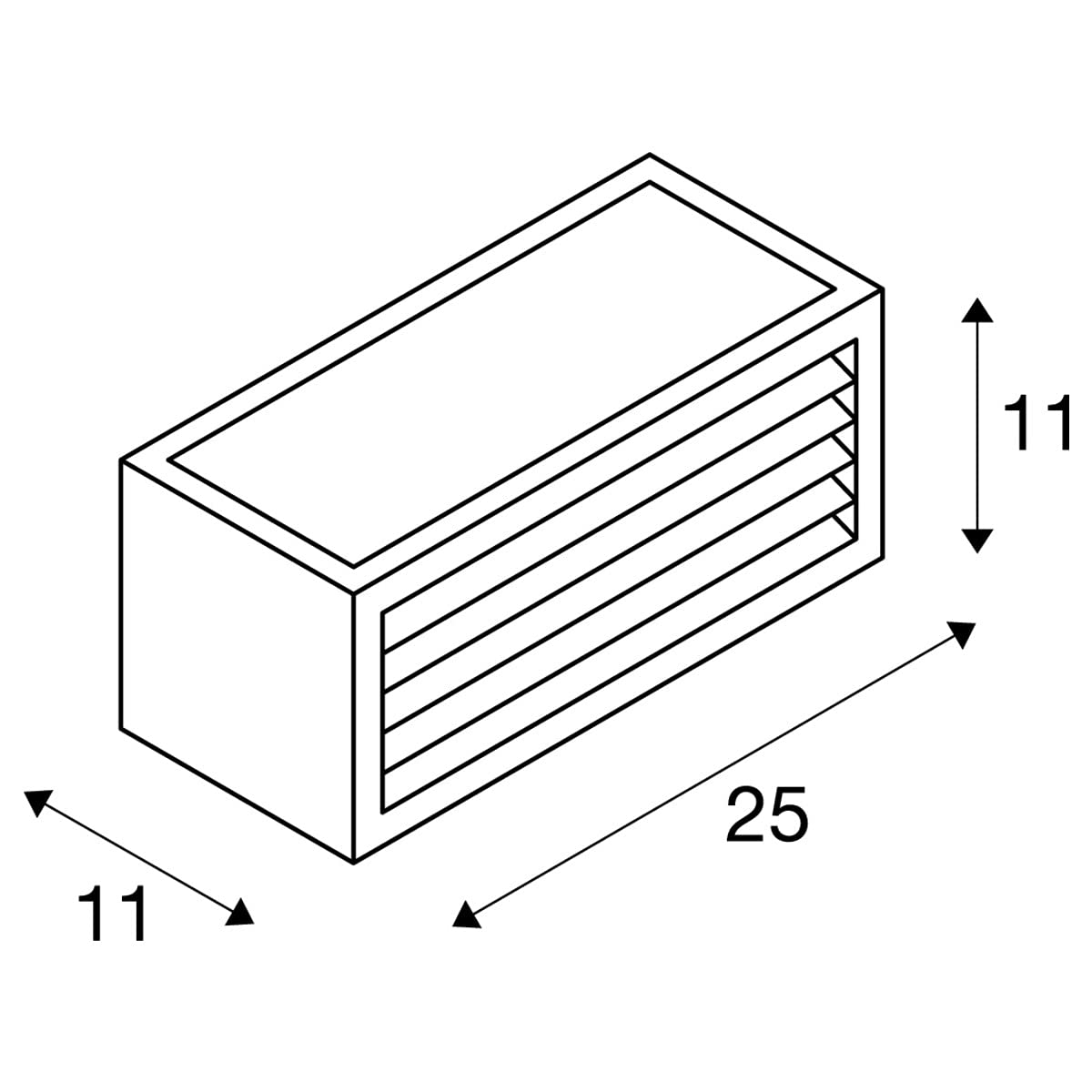 Thumbnail 4 de SLV 232497 – Applique murale BOX-L, rouille ( Aluminium / Acrylique )