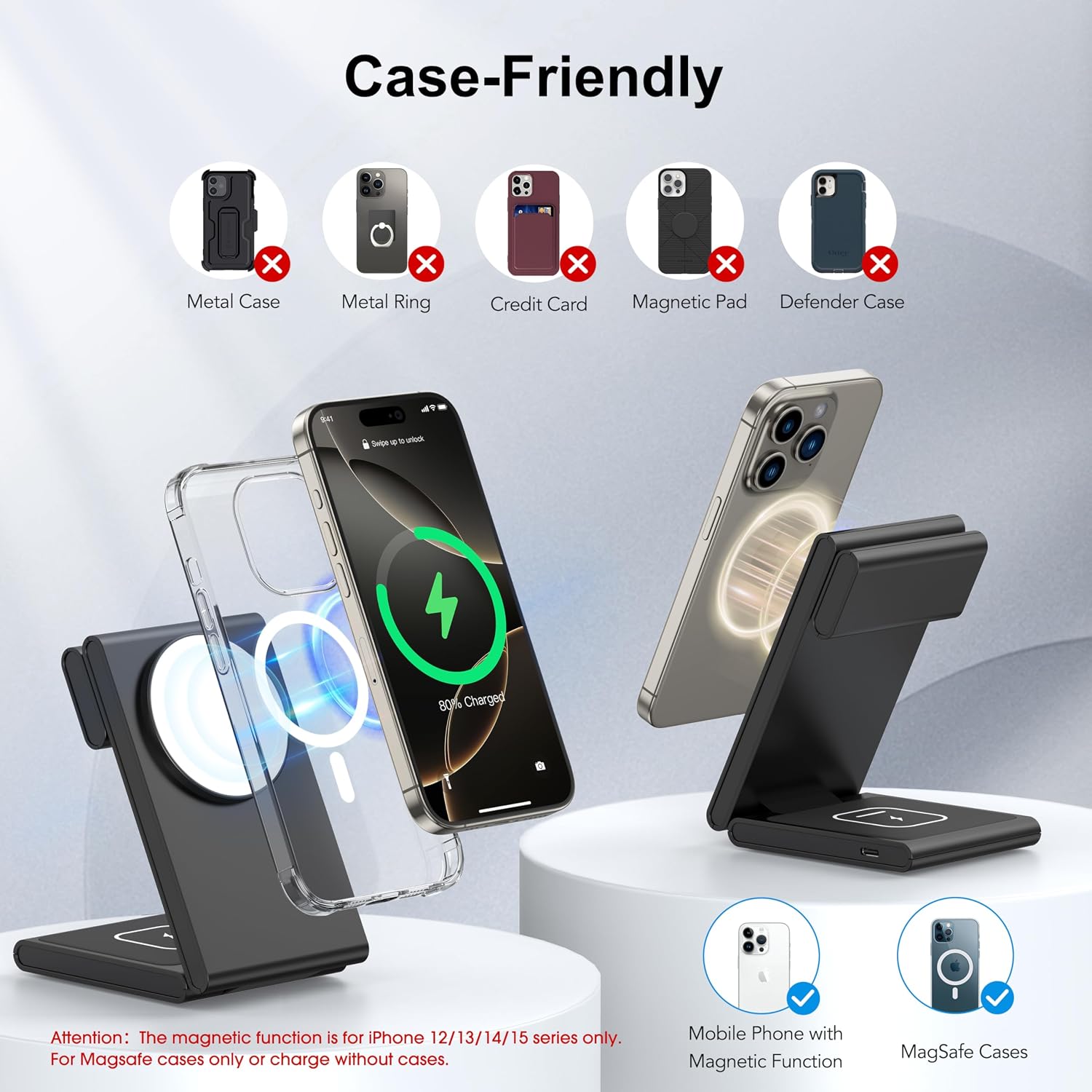 Thumbnail 5 de New Travel Foldable 3-in-1 Wireless Charging Station