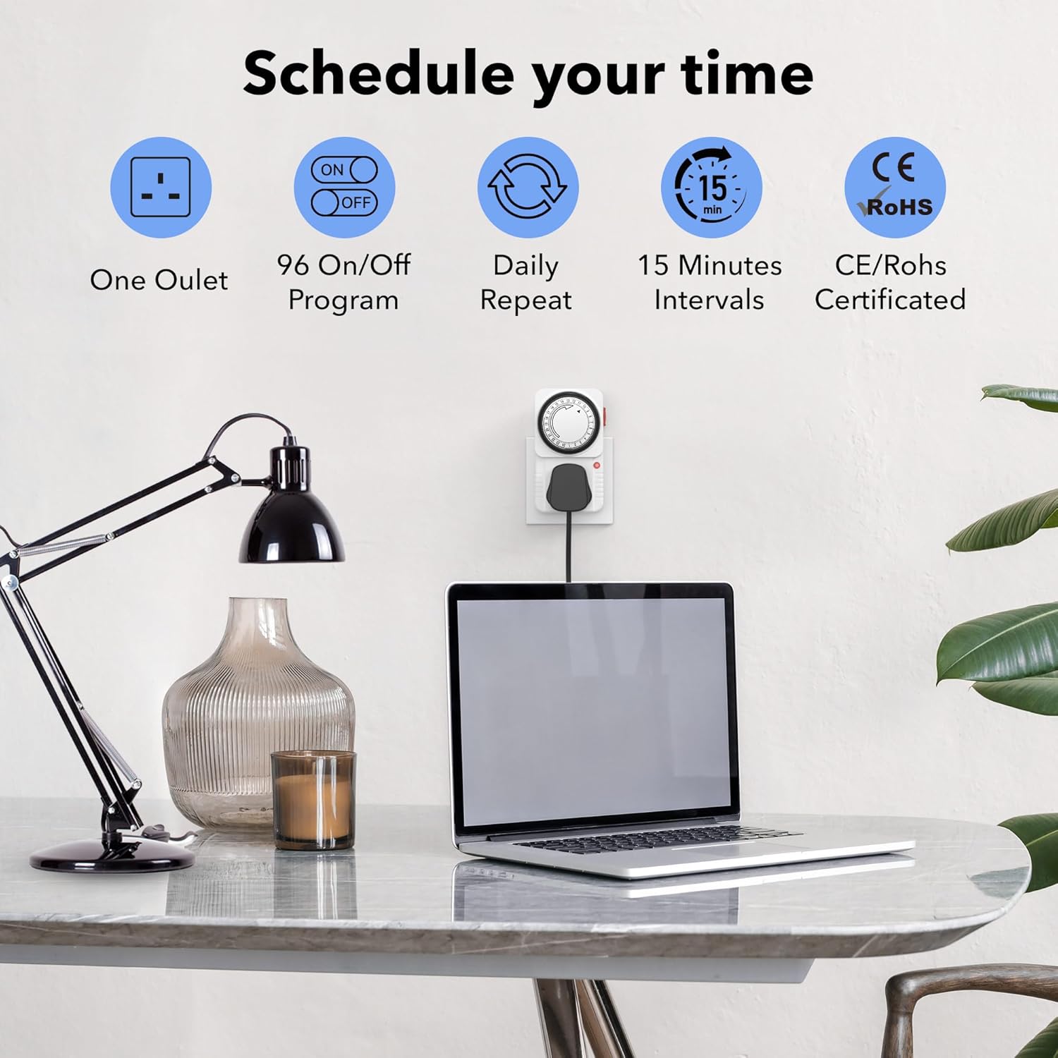 Thumbnail 4 de HBN 24 Hour Programmable Timer Plug