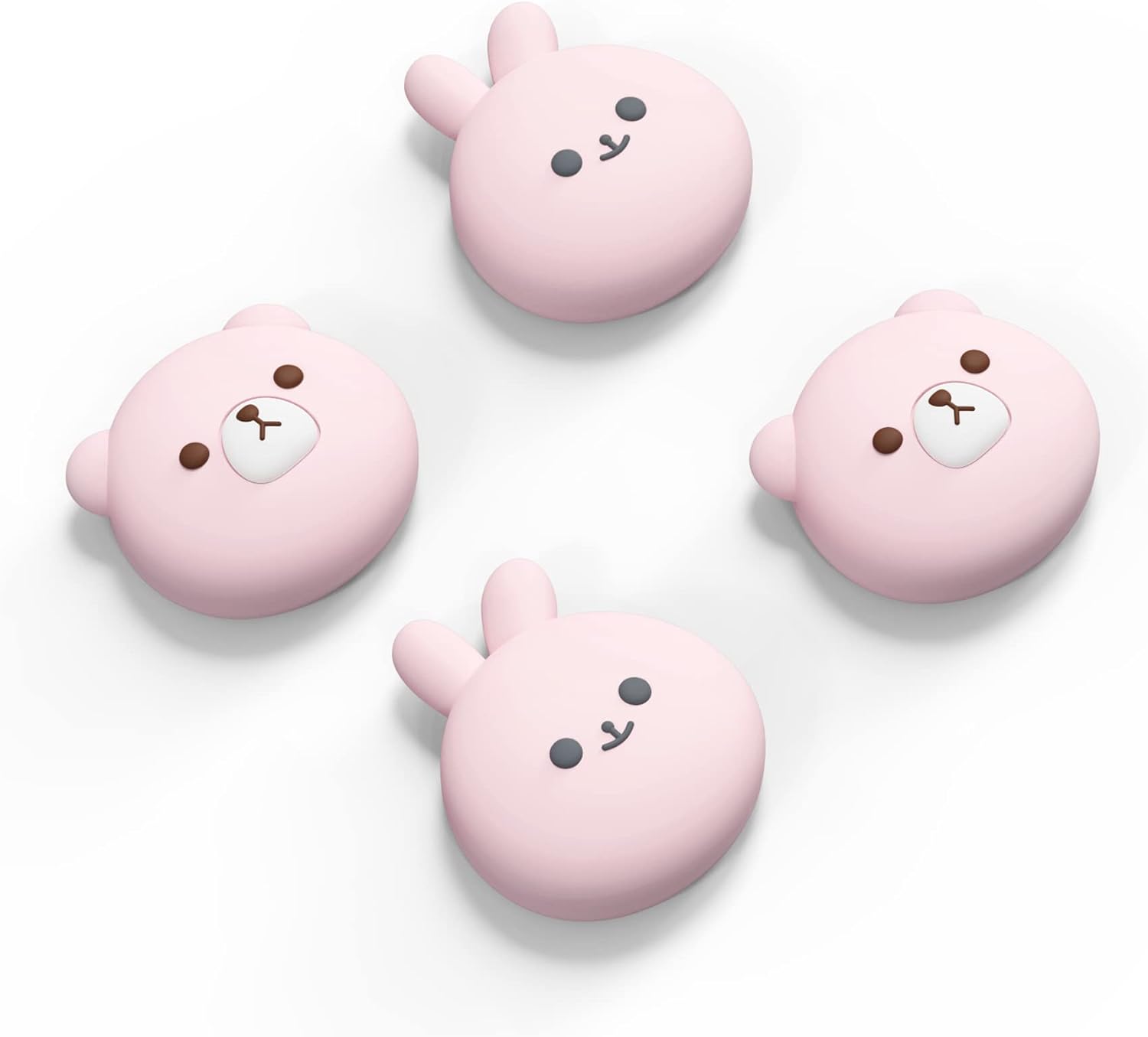Detalle de playvital Thumb Grips for Nintendo Switch — Pink bear & bunny