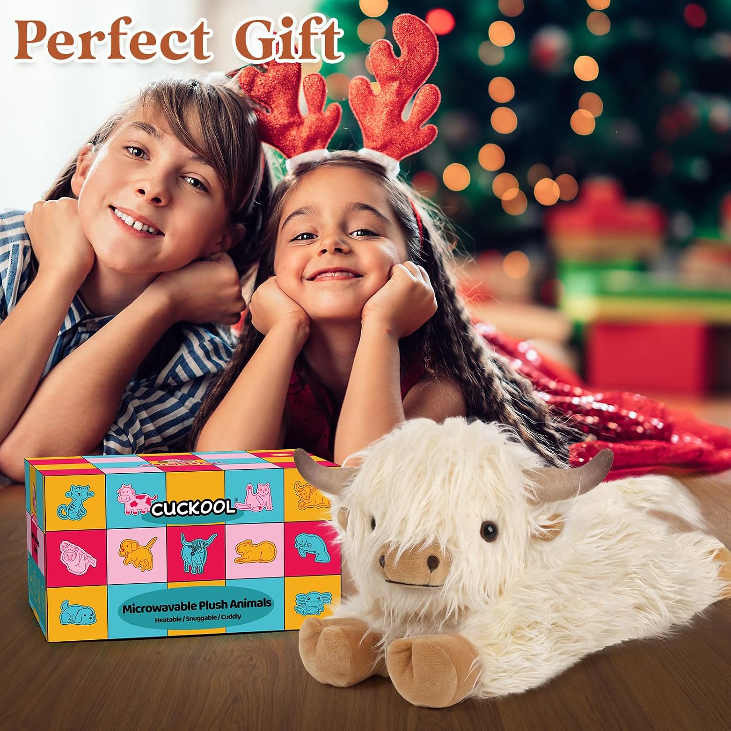 Detalle de Highland Cow Microwavable Plush Set of 2