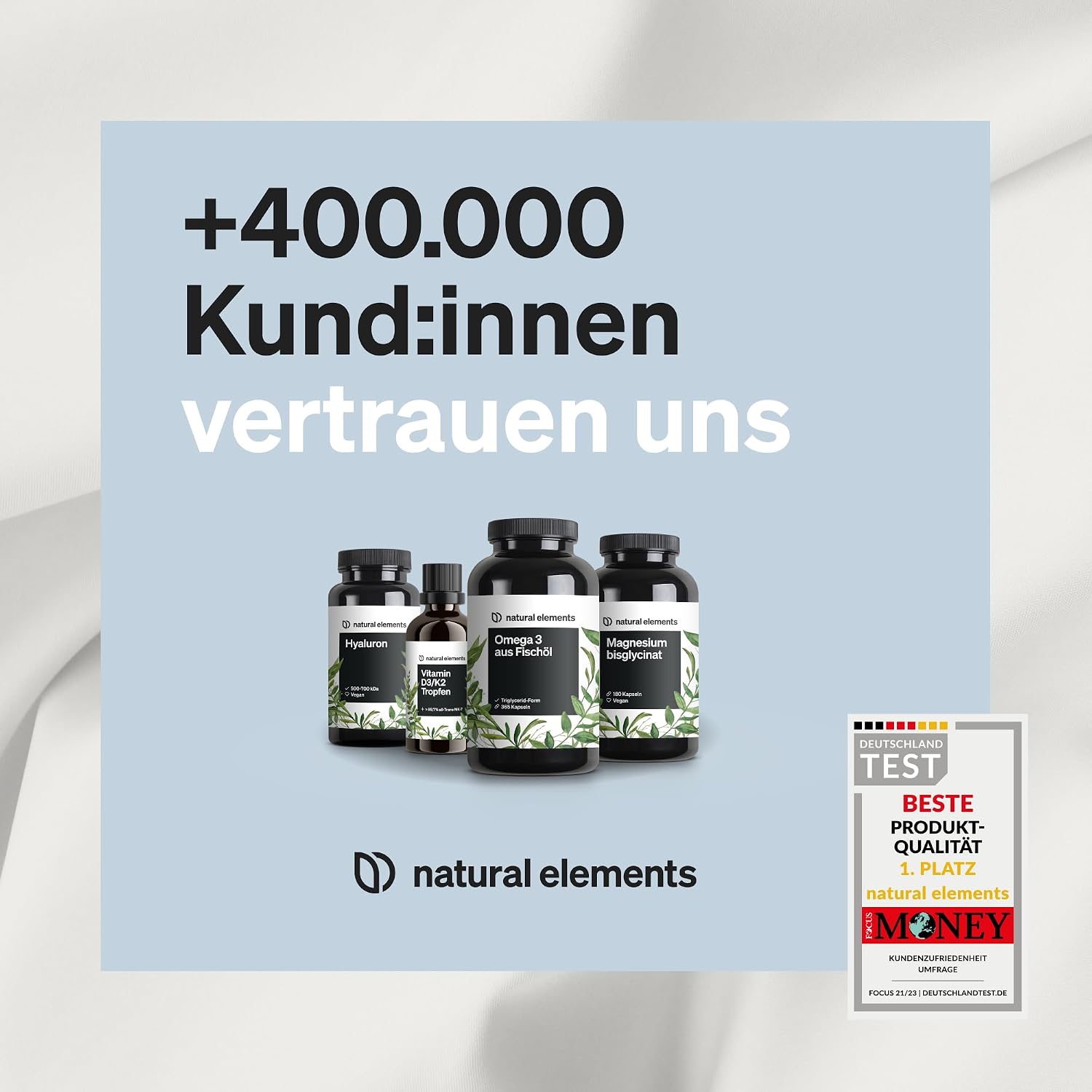Thumbnail 4 de natural elements Melatonin – 365 Tabletten – 0,5mg Melatonin pro Tablette – hochdosiert – Ohne unerwünschte Zusätze – Laborgeprüft – Alternative zu Einschlafspray - 100% vegan
natural elements Melatonin – 365 Tabletten – 0,5mg…