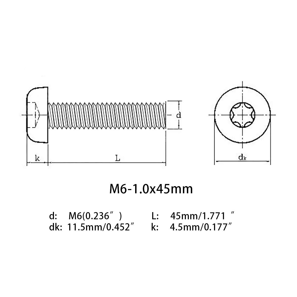 Detalle 2 de Torx Bolts M6
