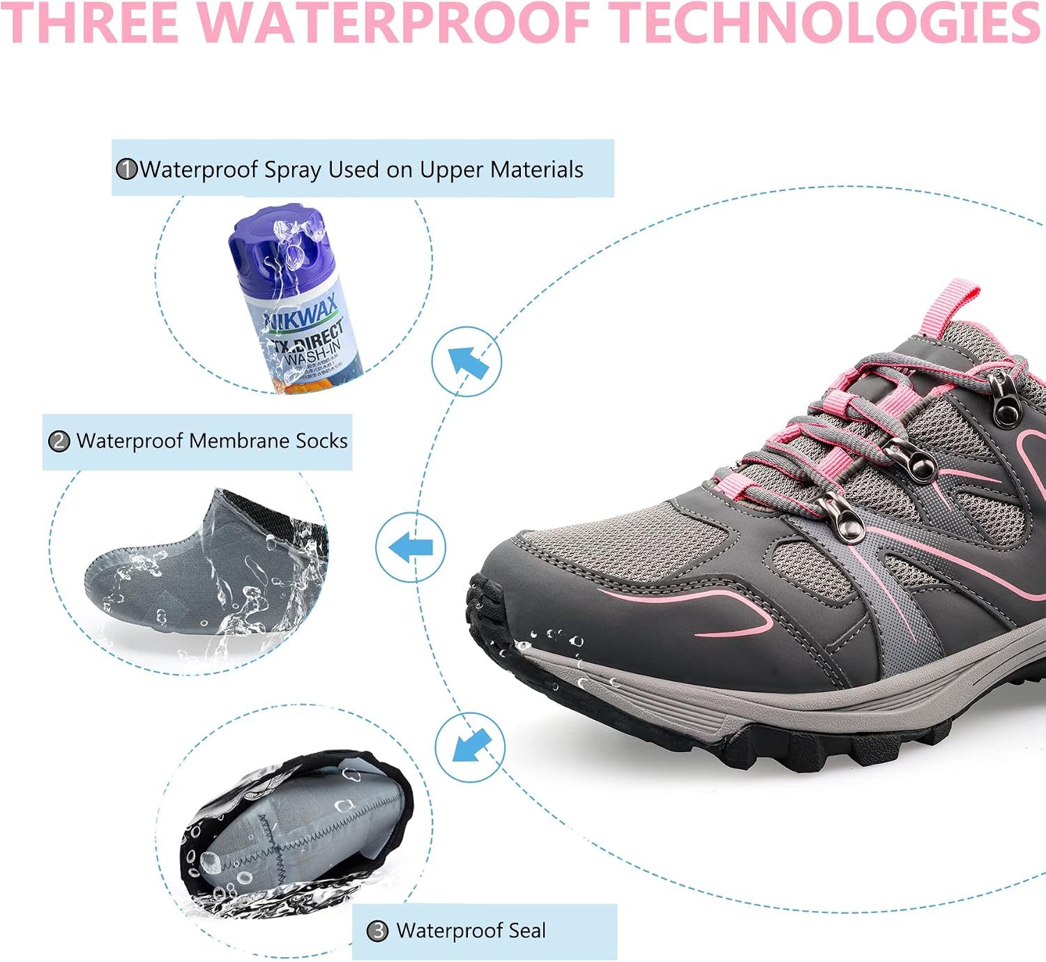 Thumbnail 5 de Riemot scarpe trekking donna impermeabili 1 suola antiscivolo