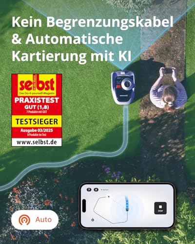 Detalle 2 de NAVIMOW i105 mit Garage – Mähroboter ohne Begrenzungskabel für 500 m²