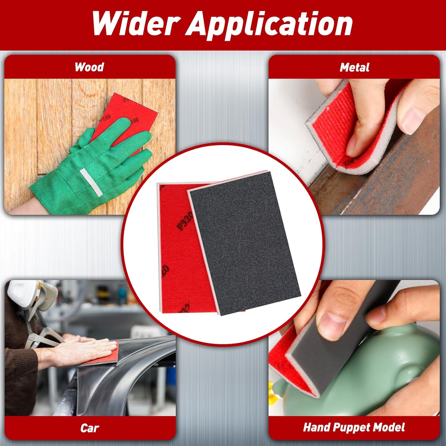Thumbnail 6 de 24 Pcs Sanding Sponge Set 80-3000 Grit Sanding Pads