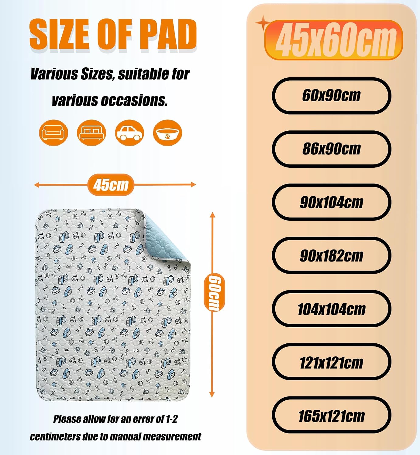 Thumbnail 1 de Washable Pee Pads 2 Pack 45x60cm