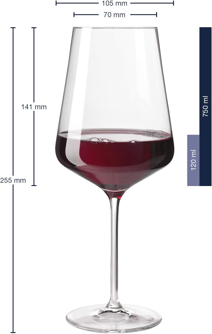Detalle 2 de Leonardo Puccini 069554 – kieliszki do czerwonego wina, 750 ml, 6 sztuk