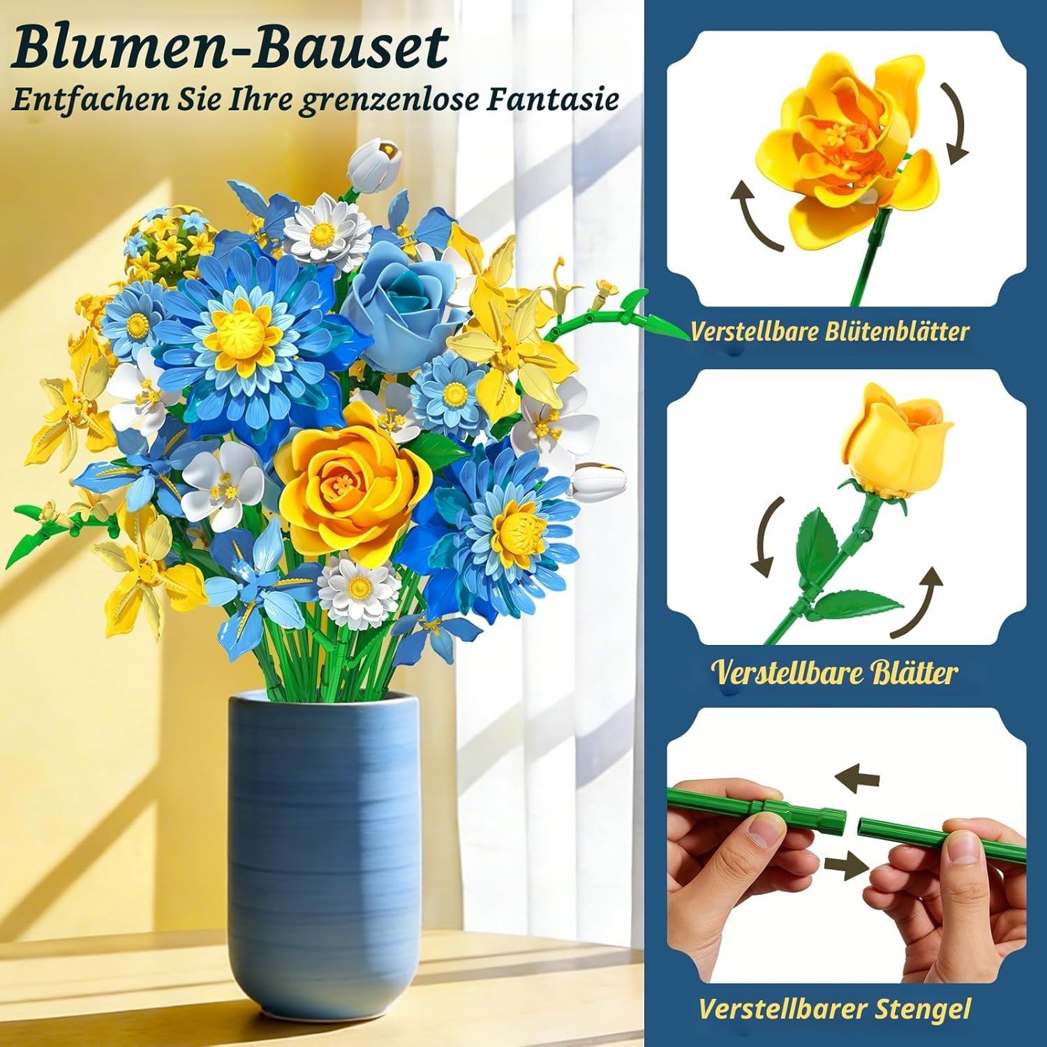Thumbnail 4 de Flowers Building Sternenblüten Bauset 549 Teile