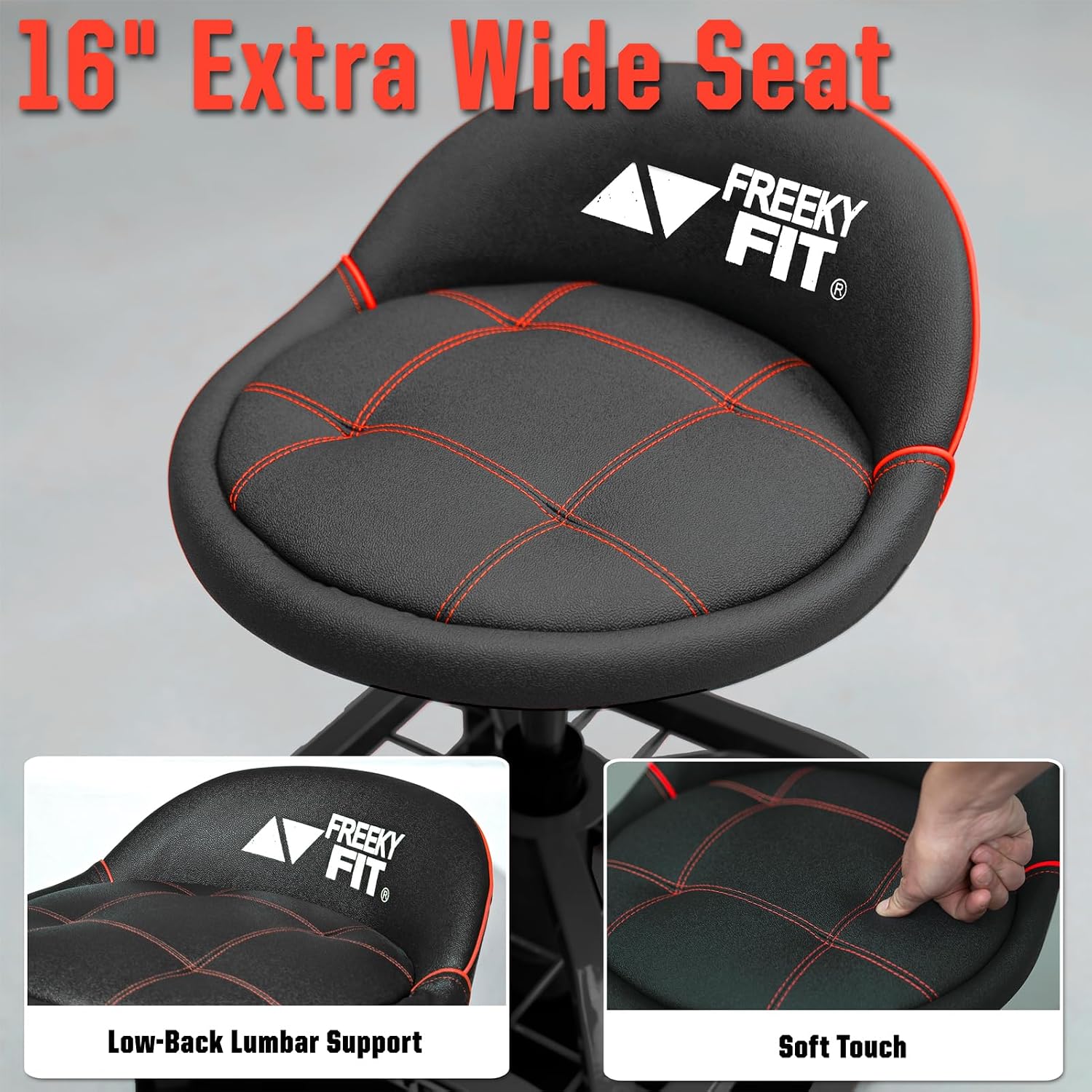 Detalle de FreekyFit Rolling Shop Stool 330 LBS