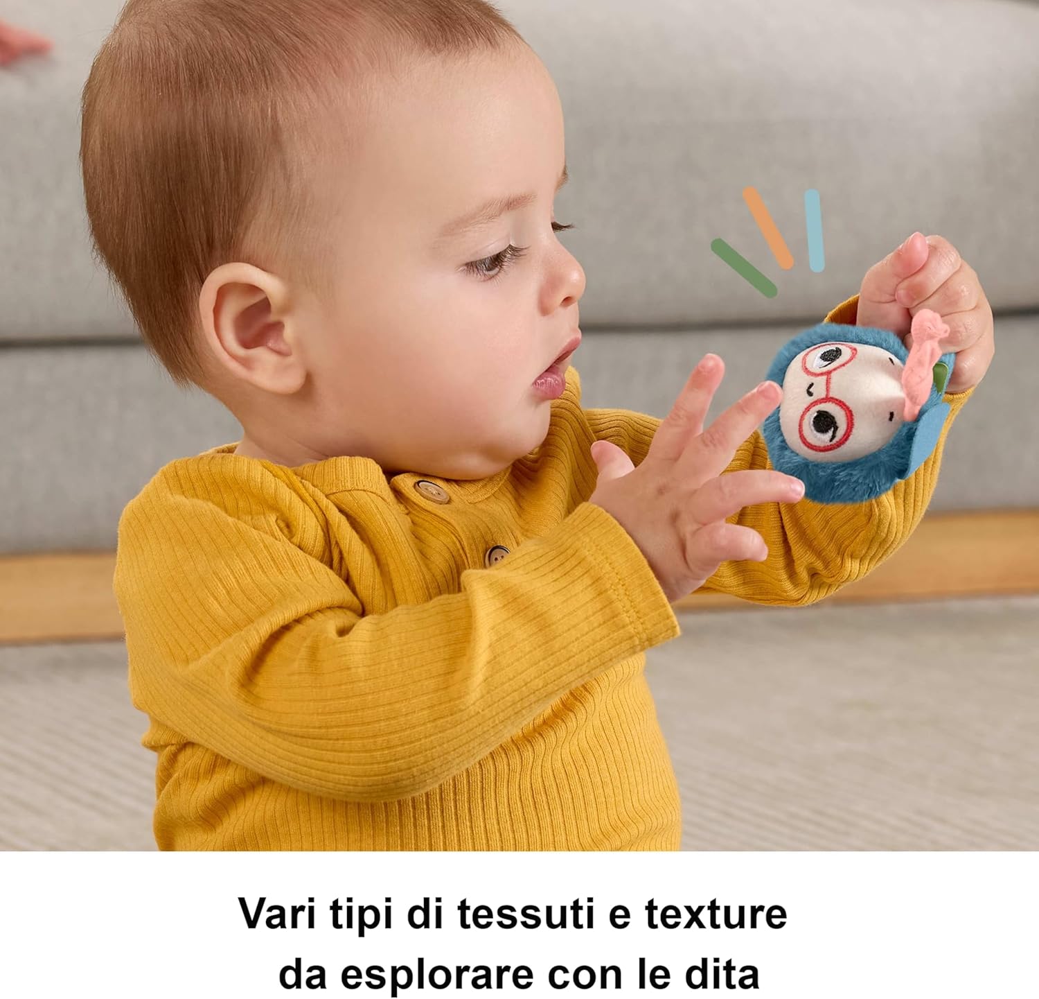 Detalle 2 de Fisher-Price Amici del Pianeta - Apetta Sonaglino (set da 2 peluche) HYR56