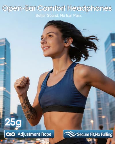 Detalle de ZOVIMAX Cuffie Conduzione Aerea Open-Ear 18mm – Comfort e Sicurezza per Running e Outdoor