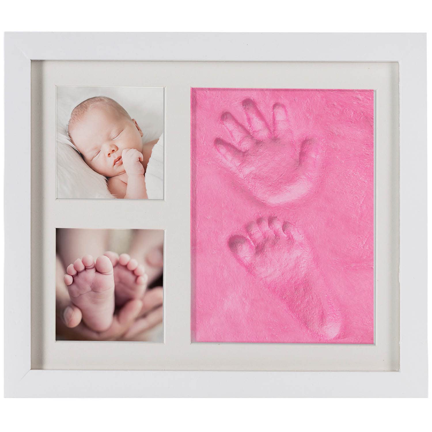 Thumbnail 5 de all Kids United® Baby Bilderrahmen Abdruck-Set – Gips-Abdruck Fotorahmen für Hand- und Fußabdruck (Rosa)