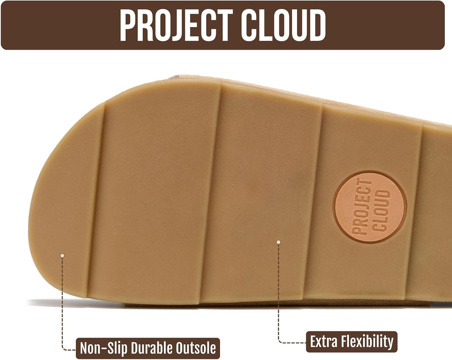 Detalle de Project Cloud 100% Genuine Leather Platform Wedge Sandals for Women with Plush Soft Insole