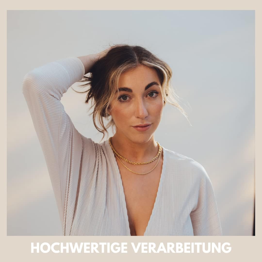 Thumbnail 4 de GD GOOD.designs Königskette Gold für Damen – wasserfester Edelstahl (18K vergoldet), gedrehte Kordelkette ohne Anhänger