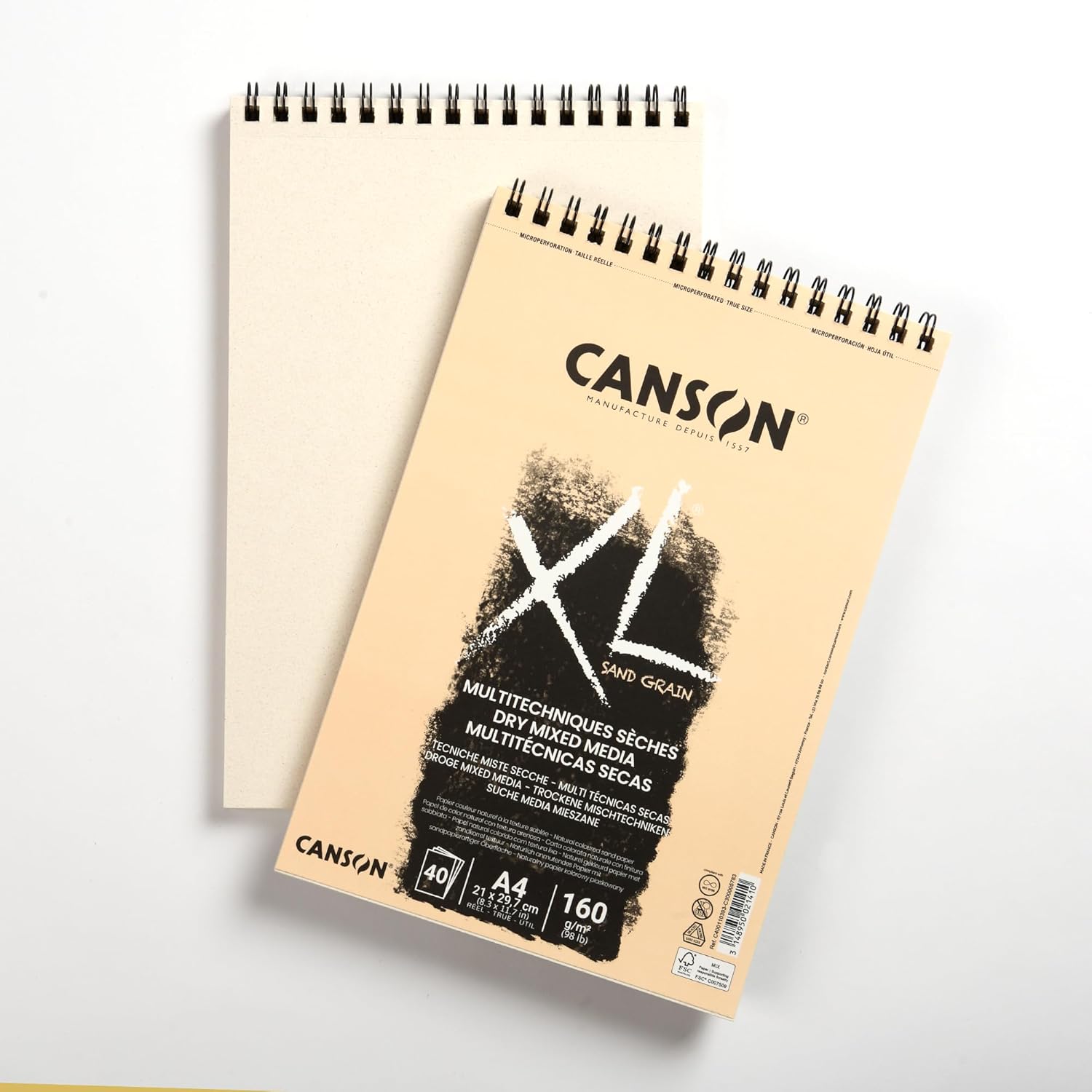 Thumbnail 2 de Canson XL Sand Grain – Album papier sablé A3 160 g/m², naturel (40 feuilles)