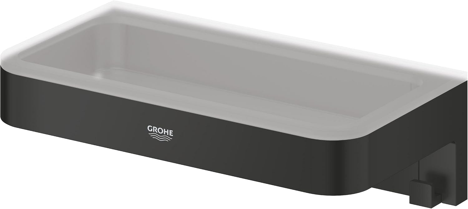 Detalle 2 de GROHE Start Cube QuickFix – Mensola da parete 200 mm, nero opaco, metallo/plastica