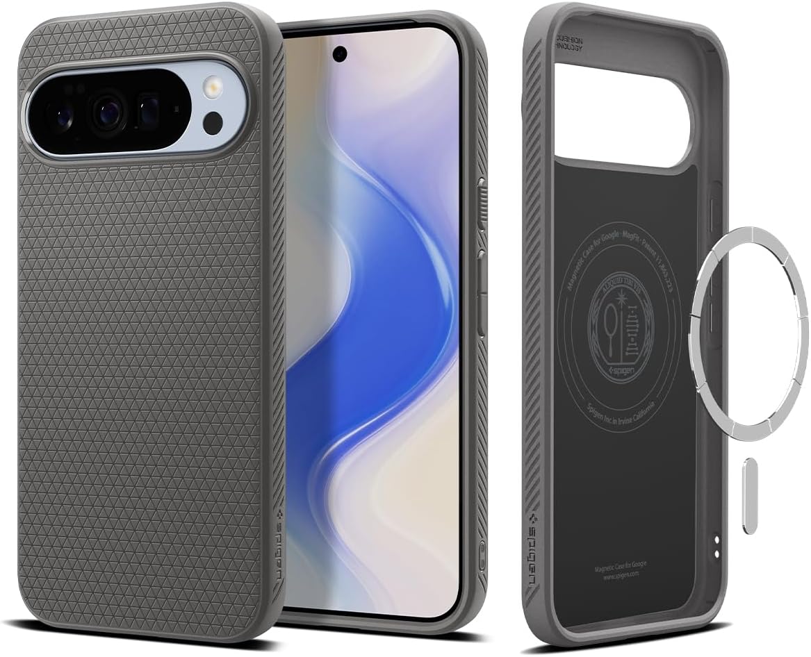 Detalle de Spigen Liquid Air MagFit coque pour Google Pixel 10 Pro XL (MagSafe & Pixelsnap) – gris