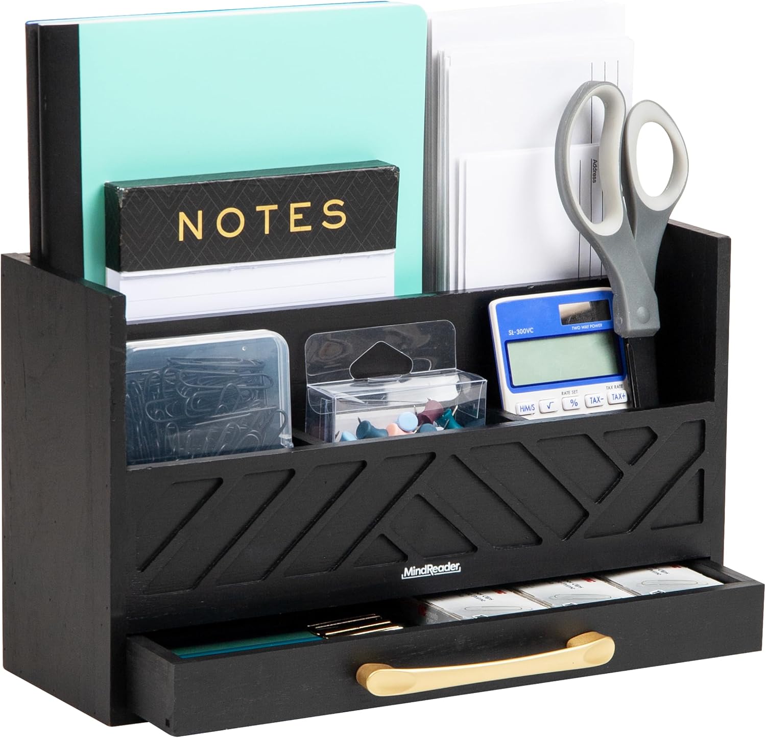 Detalle de Mind Reader Desktop Organizer, 5-Compartment