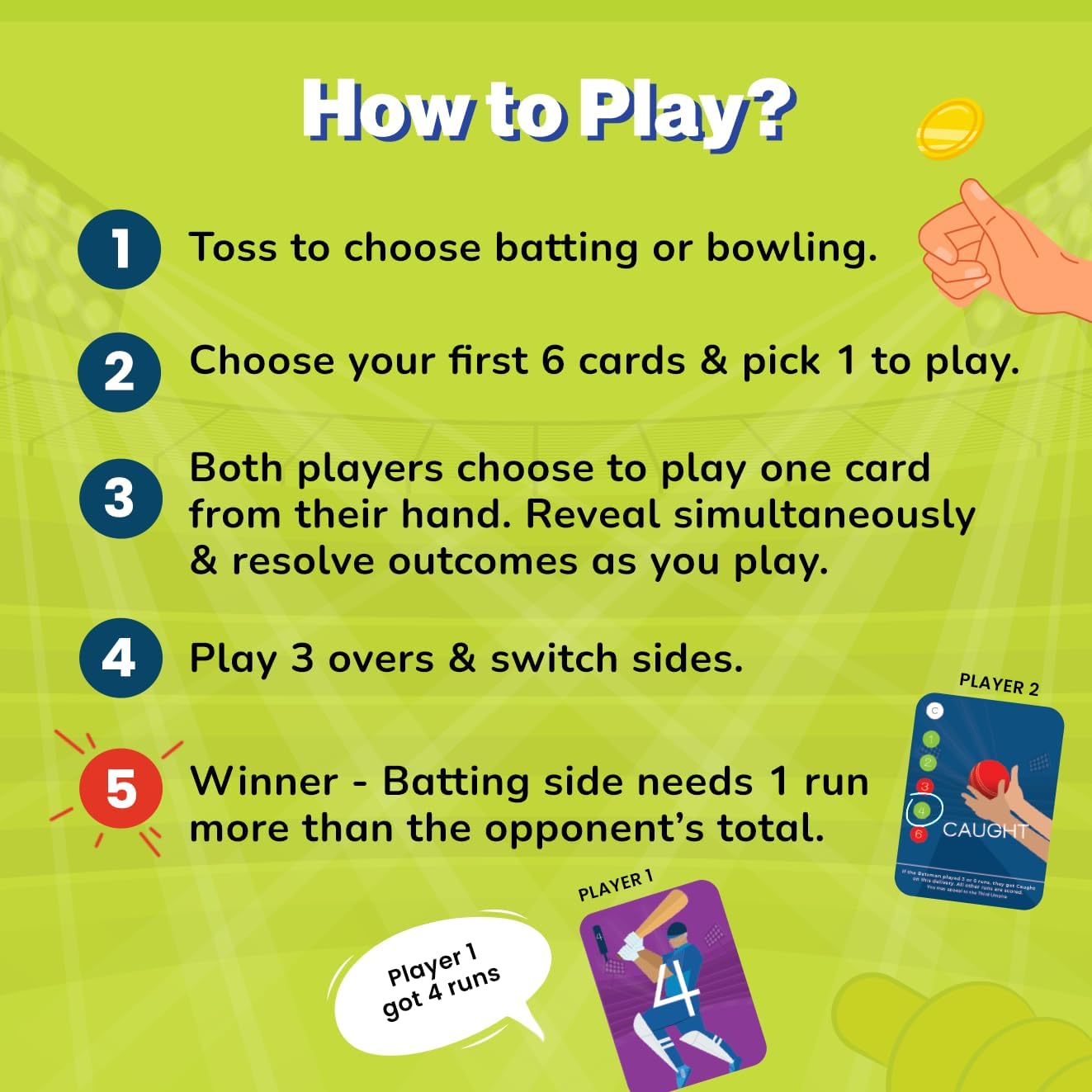 Thumbnail 6 de Cricket card game 7+ for 2 players