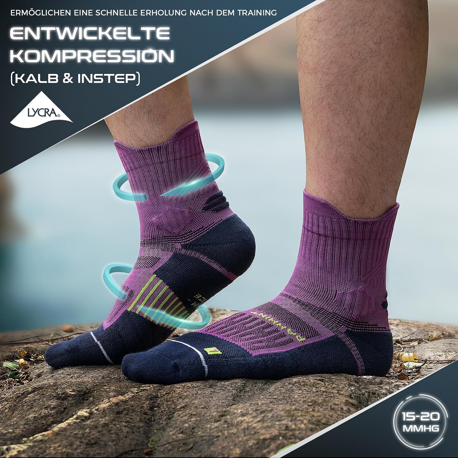 Thumbnail 2 de Rahhint Coolmax Wandersocken 3 Paar Quarter