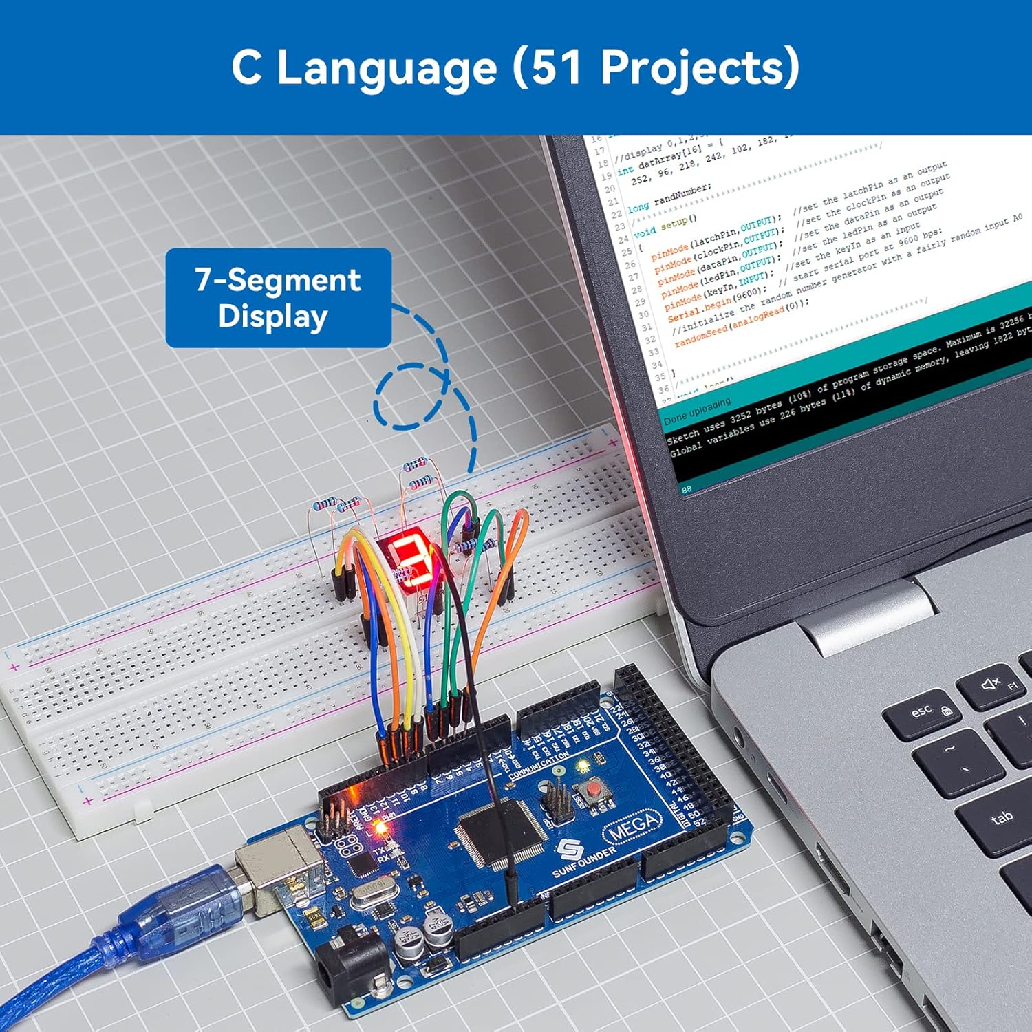 Thumbnail 4 de SUNFOUNDER Project Il kit di avviamento elettrico con MEGA (compatibile Arduino) e 73 tutorial