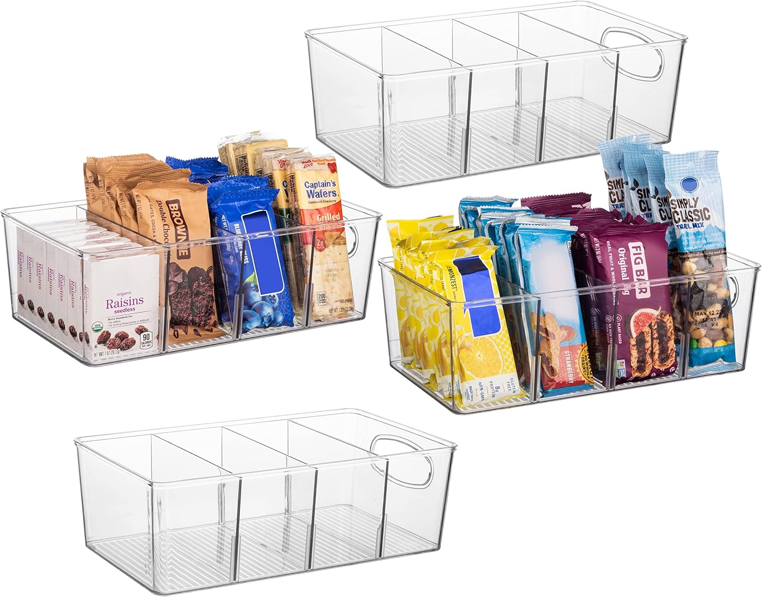 Detalle de ClearSpace Plastic Pantry Bins 4-pack ๐ฝ