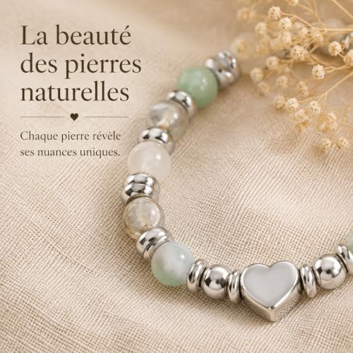 Thumbnail 1 de Lueaurra Bracelet Femme Pierres Naturelles – Adjustable 15–20 cm