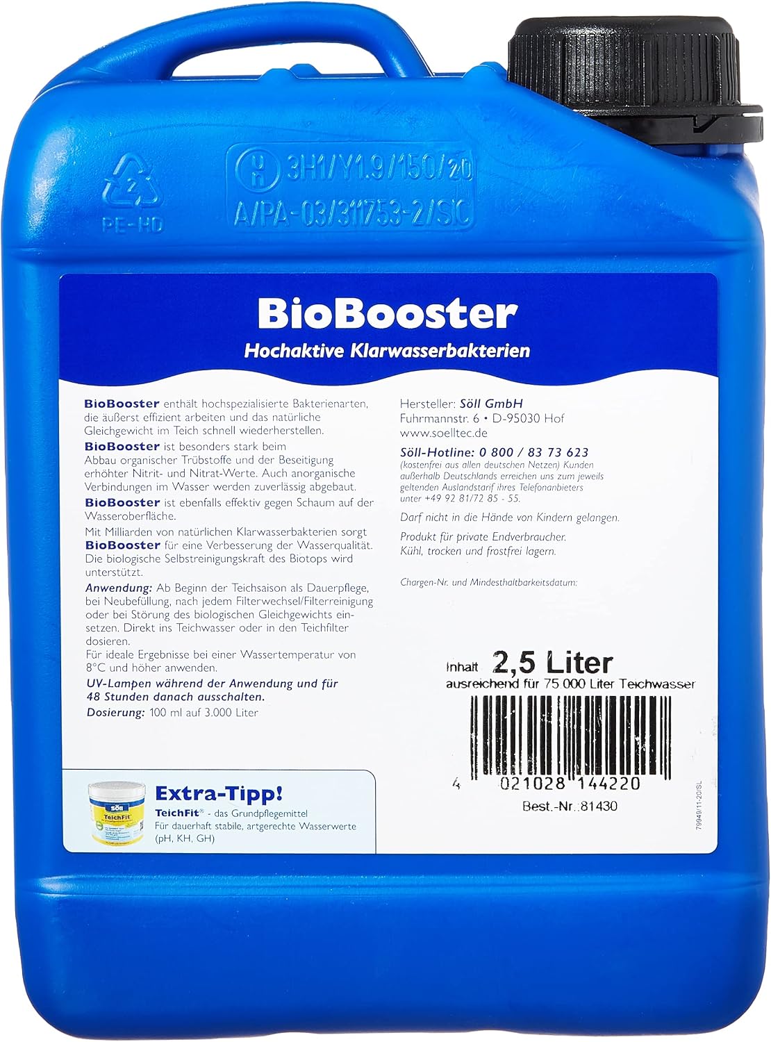 Detalle de Söll BioBooster 2,5 l – Biologischer Teichwasseraufbereiter