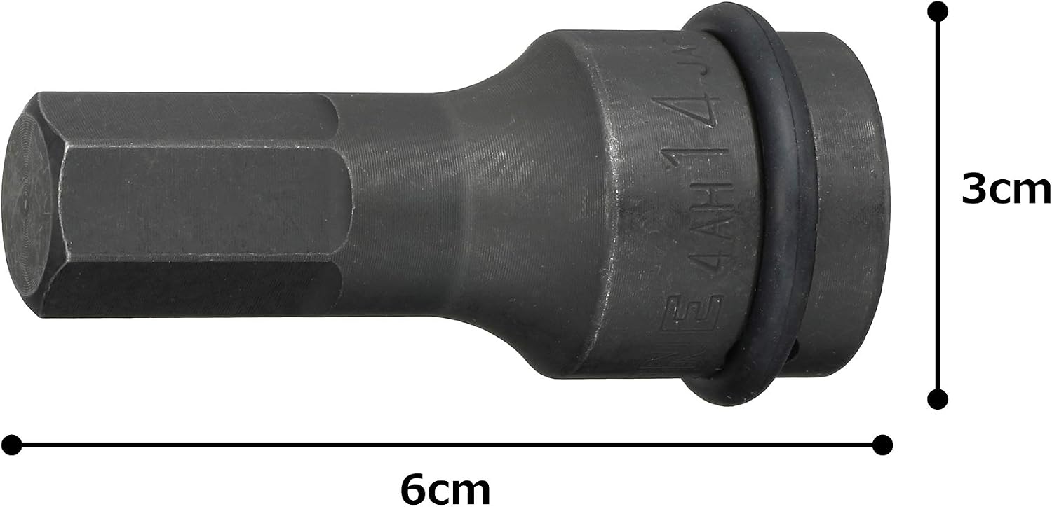 Detalle 1 de トネ(TONE) HP4AH-14 インパクト用ヘキサゴンソケット 二面幅14mm・差込角12.7mm