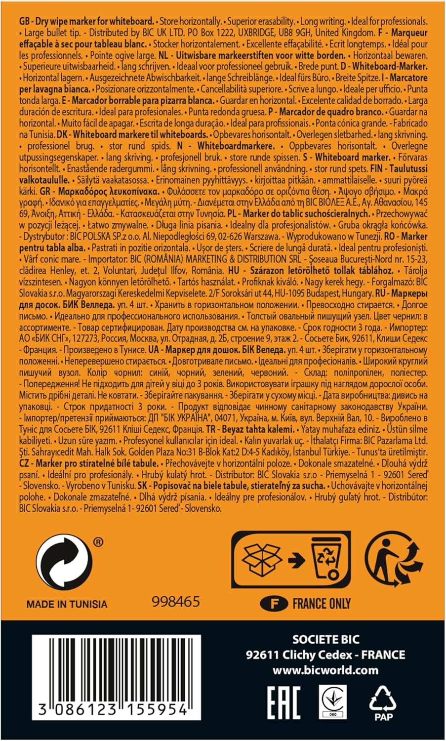 Thumbnail 1 de BIC Velleda 1711 feutres effaçables 4 🖊️