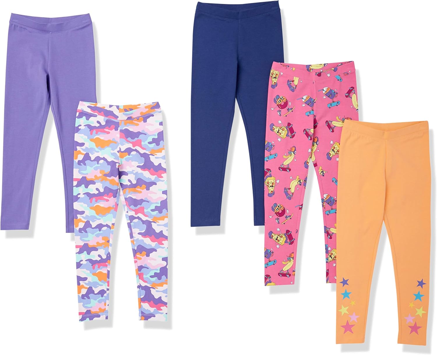 Spotted Zebra Girls leggings 5-pack, Medium