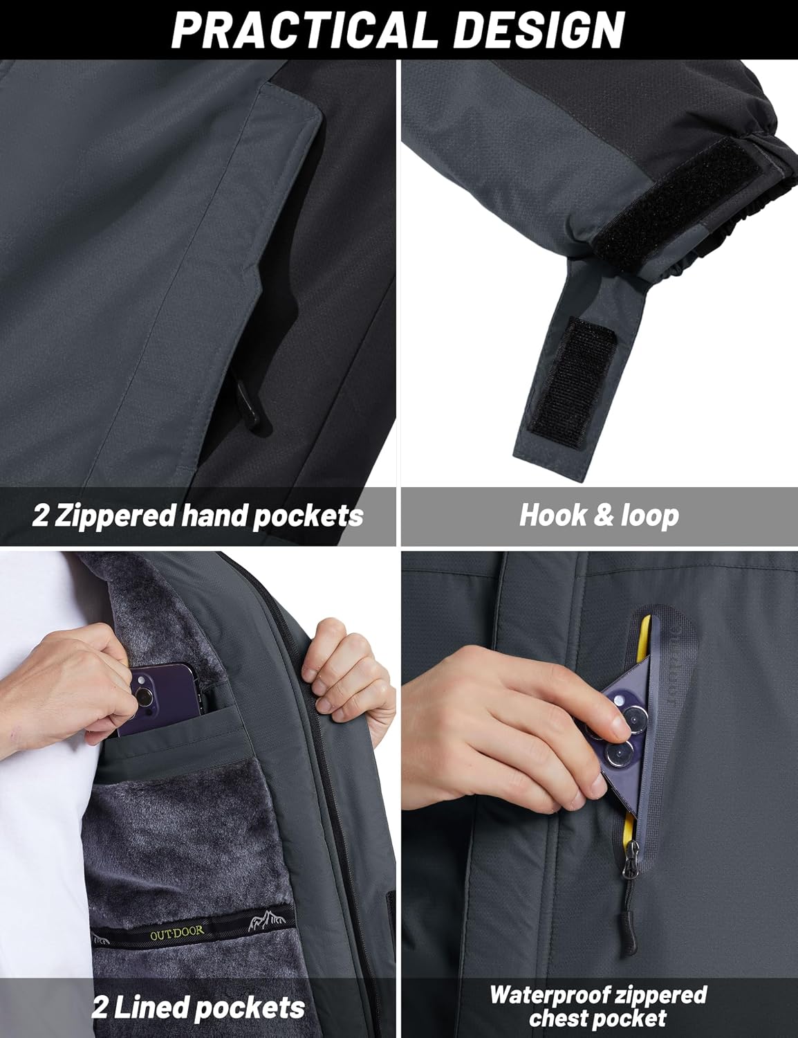 Thumbnail 4 de TACVASEN Waterproof Fleece Jacket