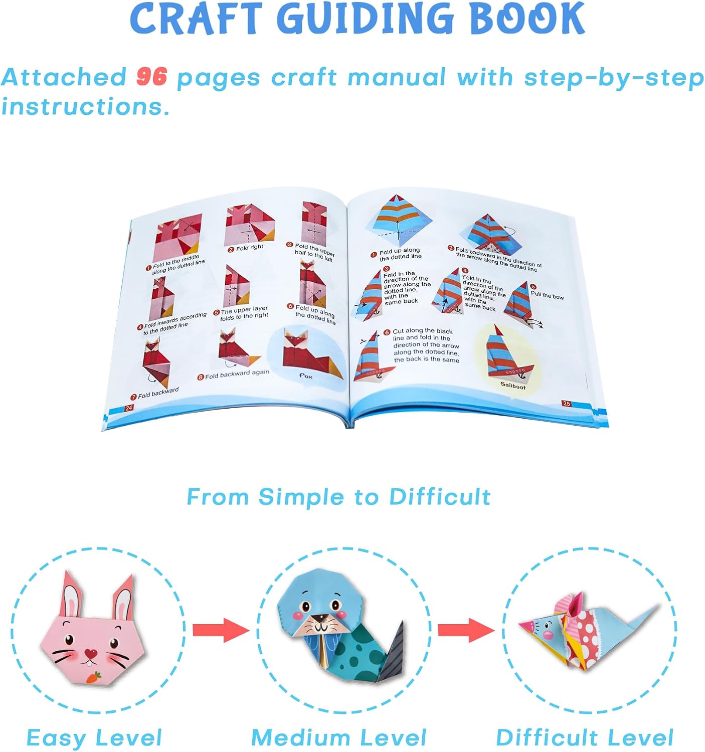 Thumbnail 2 de Origami Kit for Kids, 212 Sheets