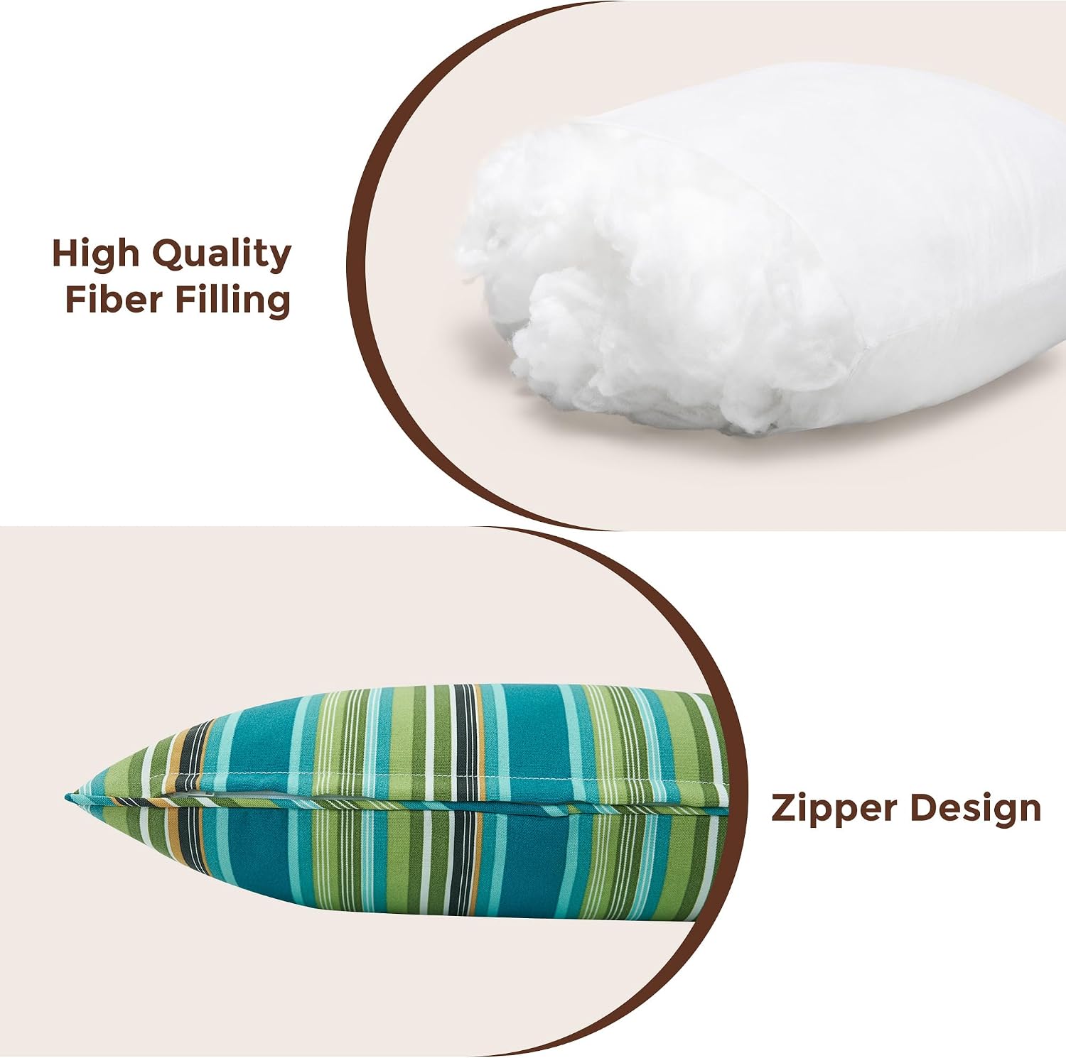 Detalle de FUNHOME Outdoor Lumbar Pillows, 12 x 20 Inch