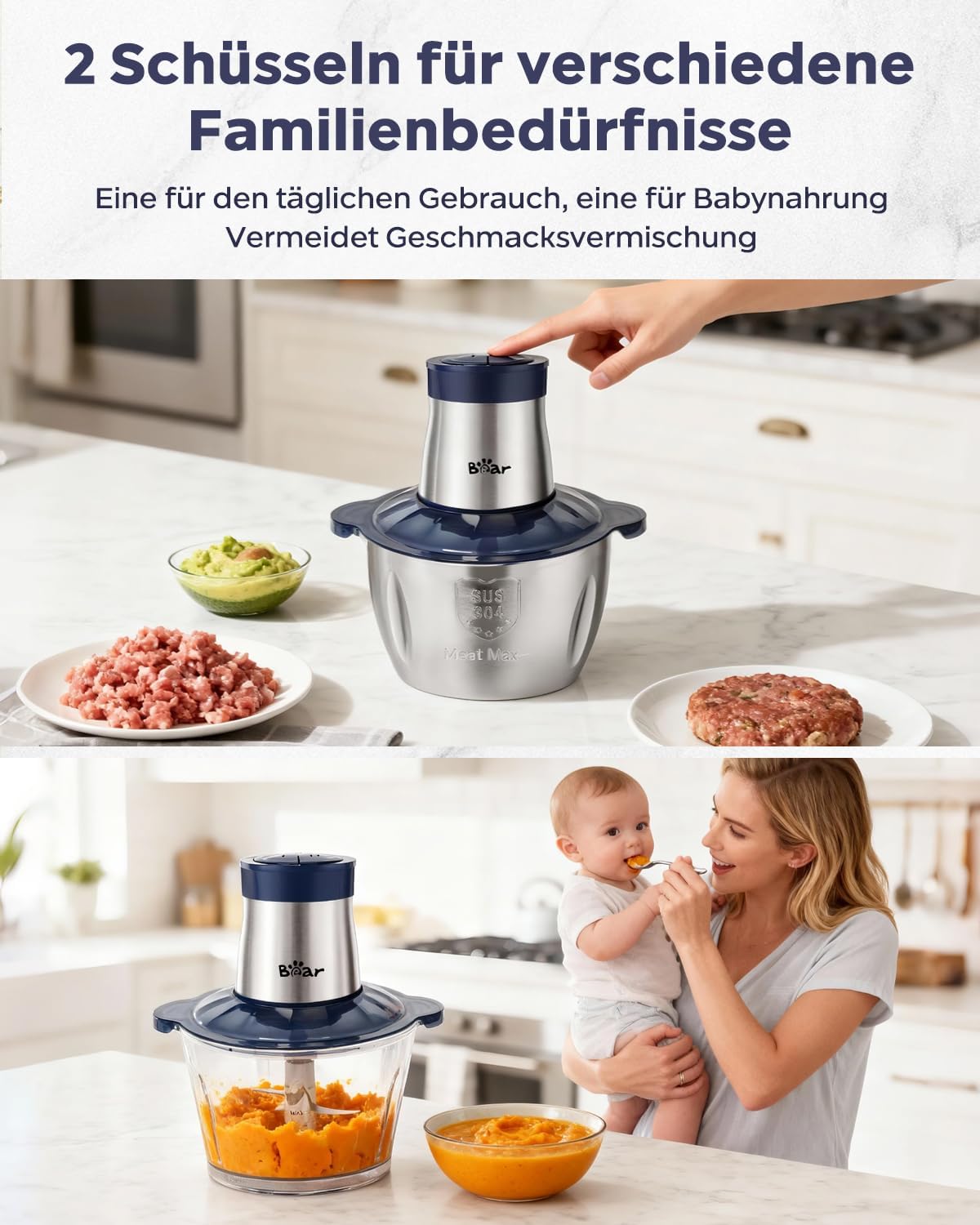 Thumbnail 2 de Bear 2L+1.8L Zerkleinerer 600W