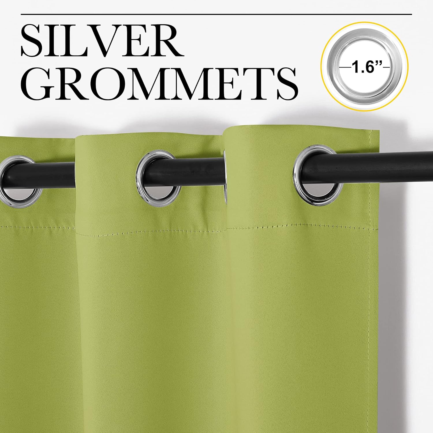 Thumbnail 1 de NICETOWN Fresh Green Blackout Curtains, 78 in