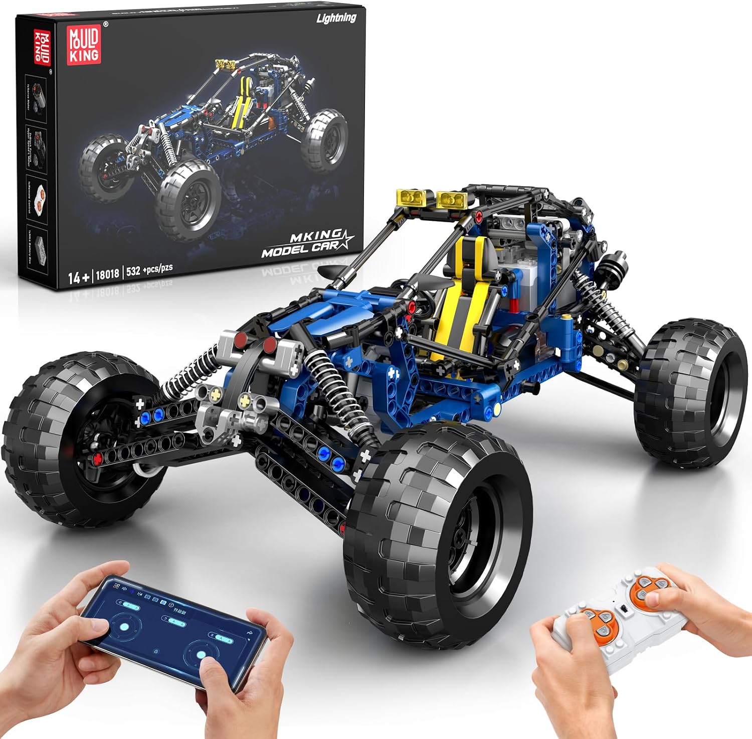 Detalle de Mould King 18018 Technik Offroad-RC-Car-Bausatz