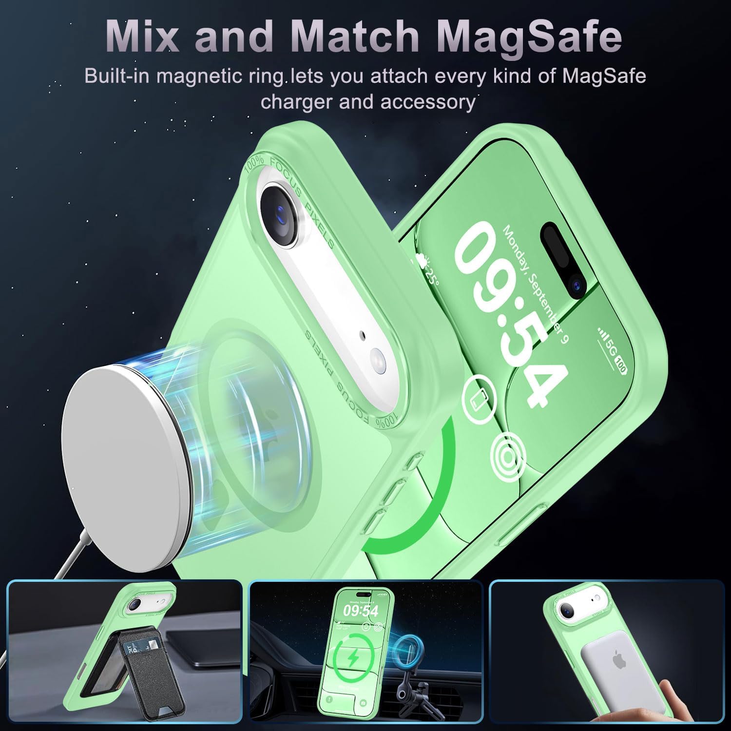 Detalle 2 de Newfuture iPhone 16 Pro Max magnetic slim case 13ft drop protection