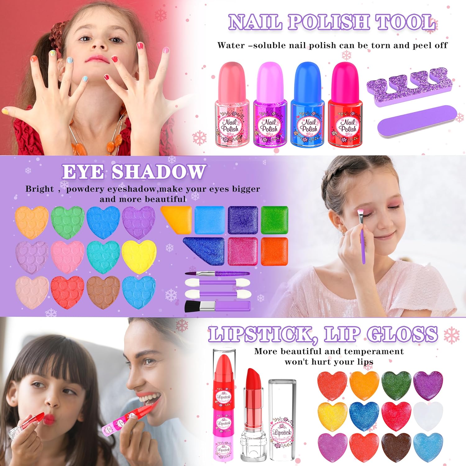 Thumbnail 5 de 66 Pcs Kids Makeup Sets for Girls with Portable Stand – A playful starter kit for creative dress-up