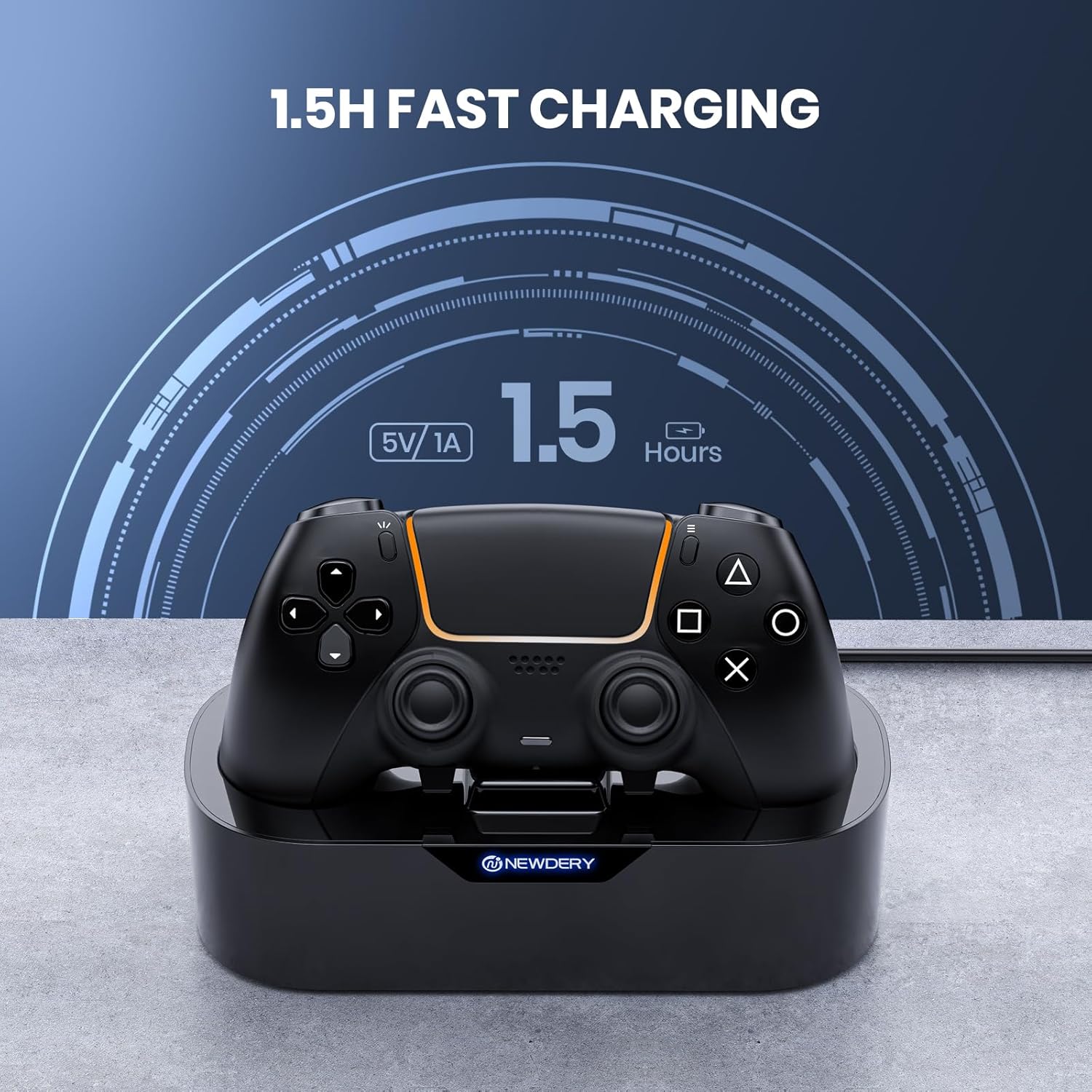 Thumbnail 1 de NEWDERY PS5 Ladestation für Controller