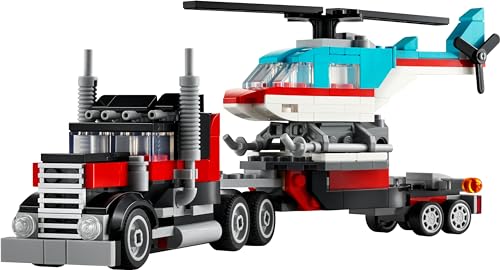 Thumbnail 9 de LEGO Creator 3in1 Flatbed Truck with Helicopter (31146)