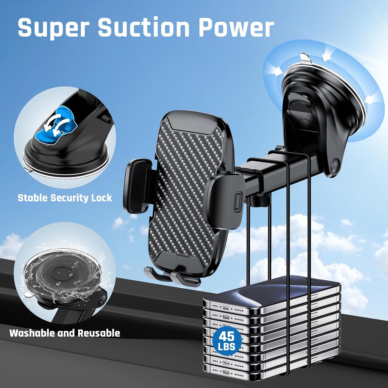 Thumbnail 2 de Vexloria Car Phone Holder universal dashboard mount