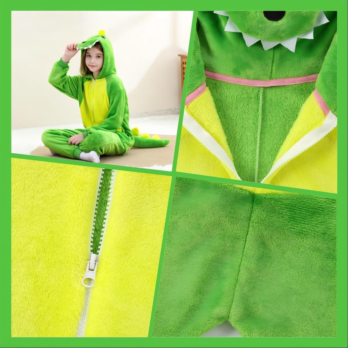 Detalle de Todler Ctpy Unisex Animal Onesie Pajamas – Flannel Sleepwear for Kids